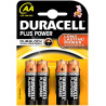 Pilhas Alcalinas Duracell LR06 (AA) 1.5V Plus Power - Pack 4