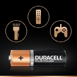 Pilhas Alcalinas Duracell LR06 (AA) 1.5V Plus Power - Pack 4