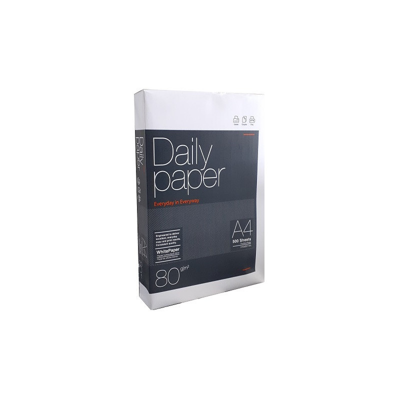 Papel Daily Paper A4 80g/m² (500 folhas) -  (Caixa de 5 unidades)