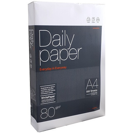 Papel Daily Paper A4 80g/m² (500 folhas) -  (Caixa de 5 unidades)