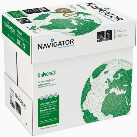 Papel Navigator A4 80g/m² (500 folhas) - (Caixade 5 unidades)
