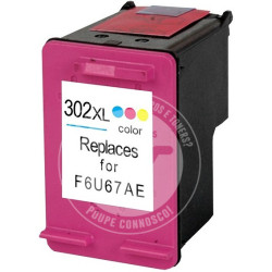 Tinteiro HP Reciclado 302XL (F6U65AE/F6U67AE) Tricolor