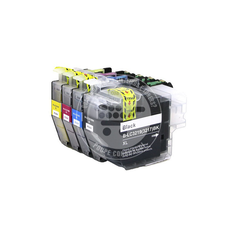 Conjunto 4 Tinteiros Brother Compatíveis LC3217/LC3219XL