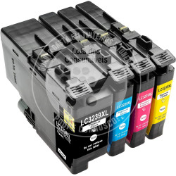 Conjunto 4 Tinteiros Compatíveis Brother LC3239XL