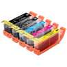 Conjunto 5 Tinteiros Canon Compatíveis PGI550/CLI551