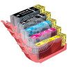 Conjunto 5 Tinteiros Canon Compatíveis PGI570/CLI571