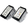 Conjunto 2 Tinteiros Canon Reciclados PG575XL/CL576XL Preto/Tricolor