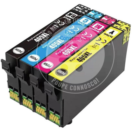 Conjunto 4 Tinteiros Epson Compatíveis 405XL (T05H6)