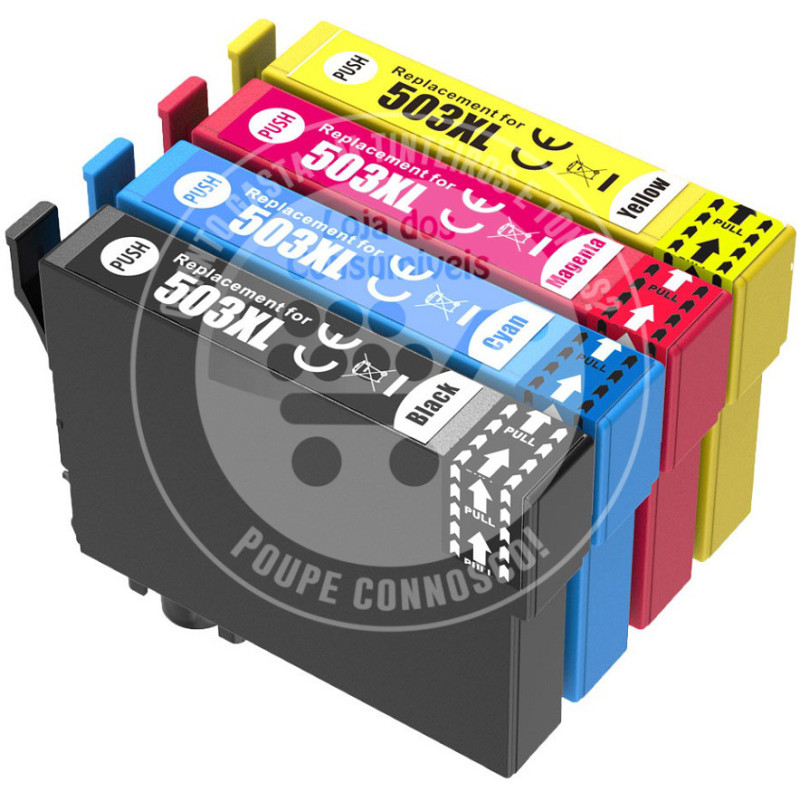 Conjunto 4 Tinteiros Epson Compatíveis 503XL (T09R6) Conjunto 4 Tinteiros Epson Compatíveis 503XL (T09R6)