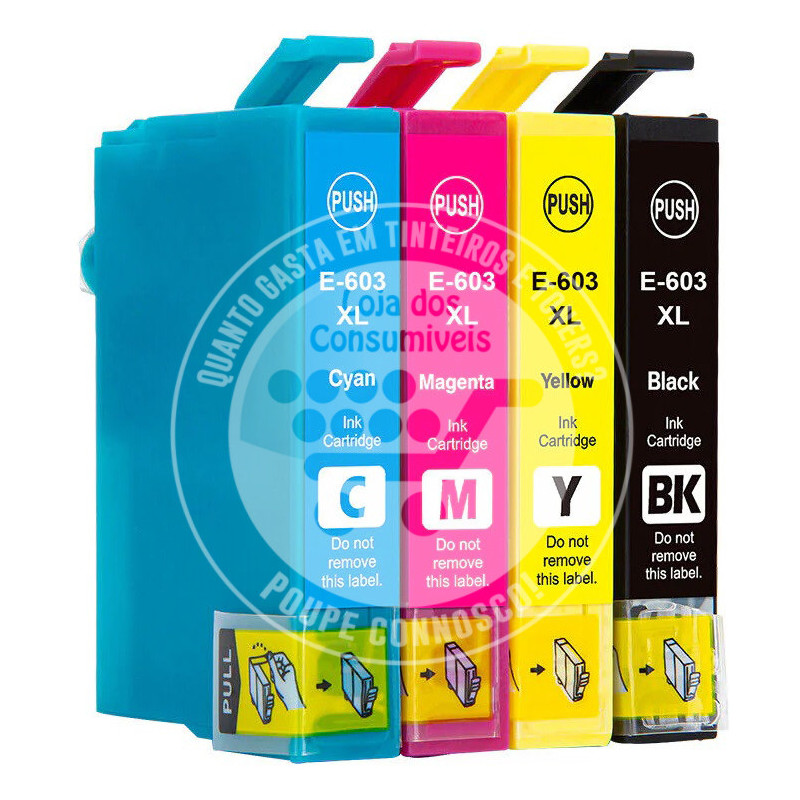 Conjunto 4 Tinteiros Epson Compatíveis 603XL (T03A6)