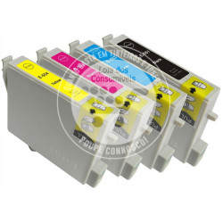 Conjunto 4 Tinteiros Epson Compatíveis T0551/2/3/4 (T0555)