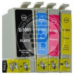Conjunto 4 Tinteiros Epson Compatíveis T1001/2/3/4 (T1005)