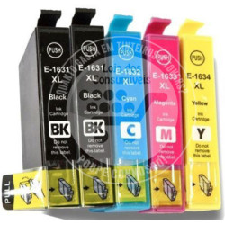 Conjunto 5 Tinteiros Epson Compatíveis 16XL