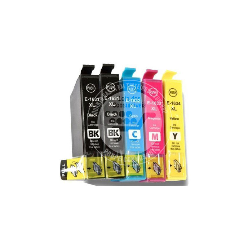 Conjunto 5 Tinteiros Epson Compatíveis 16XL Conjunto 5 Tinteiros Epson Compatíveis 16XL