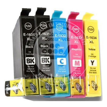 Conjunto 5 Tinteiros Epson Compatíveis 16XL