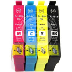 Conjunto 4 Tinteiros Epson Compatíveis 18XL - T1811/2/3/4 (T1816)