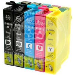 Conjunto 5 Tinteiros Epson Compatíveis 18XL