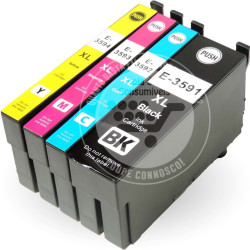 Conjunto 4 Tinteiros Epson Compatíveis T3591/2/3/4 (T3596) - 35XL