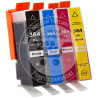 Conjunto 4 Tinteiros HP Compatíveis 364XL Preto/Azul/Magenta/Amarelo