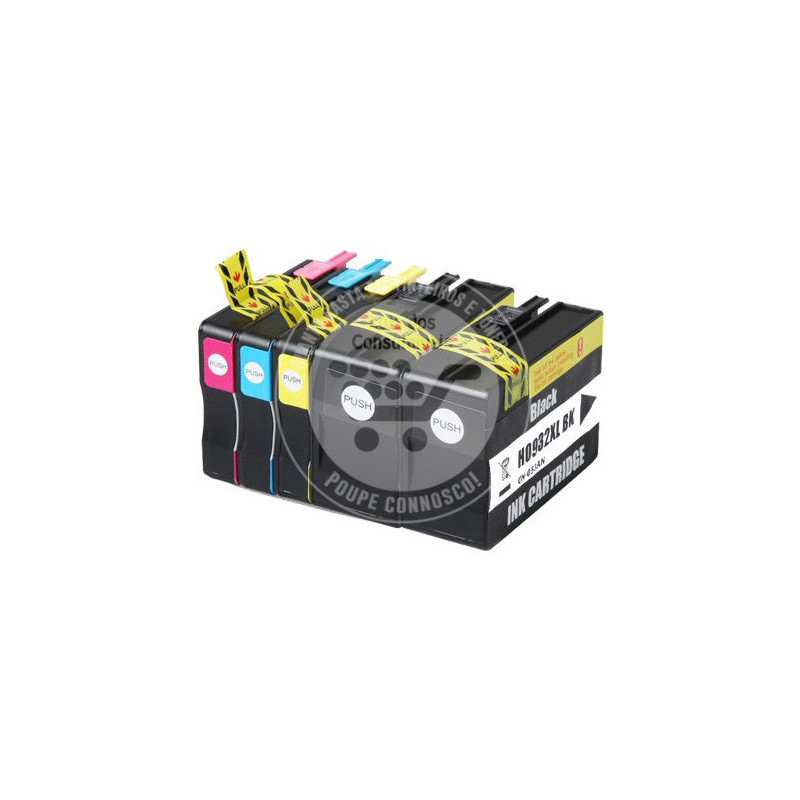 Conjunto 5 Tinteiros HP Compatíveis 932/933XL Pretos/Azul/Magenta/Amarelo