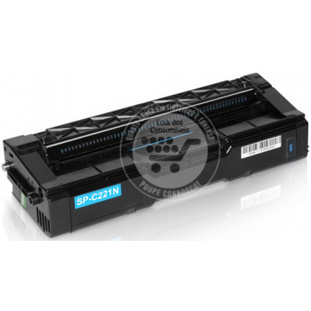 Toner Compatível Ricoh Aficio SP-C221N Azul