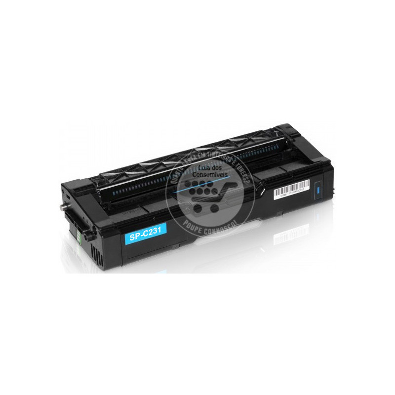 Toner Compatível Ricoh Aficio SPC231/SPC232/SPC242/SPC310/ SPC311/SPC312/SPC320/SPC342 Azul