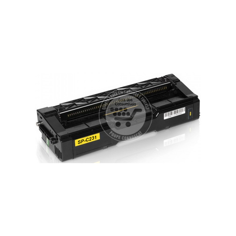 Toner Compatível Ricoh Aficio SPC231/SPC232/SPC242/SPC310/ SPC311/SPC312/SPC320/SPC342 Amarelo