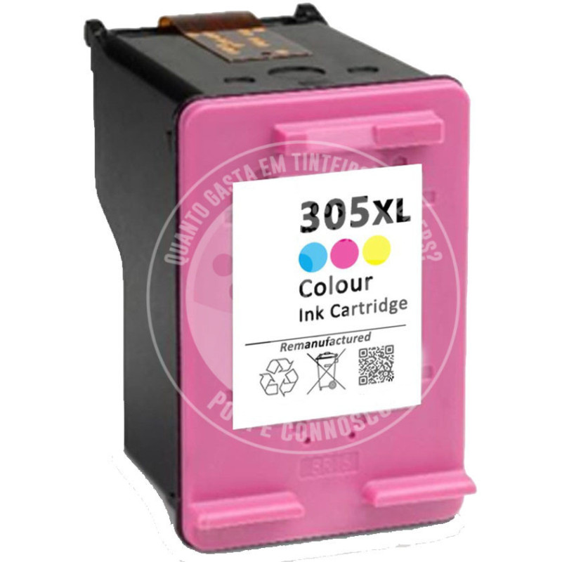 Tinteiro HP Reciclado 305XL (3YM63AE/3YM60AE) Tricolor