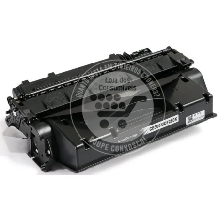 Toner HP Compatível Nº05X/80X (CE505X/CF280X) Preto (Alta Capacidade)