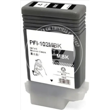 Tinteiro Canon Compatível PFI102 Preto Mate