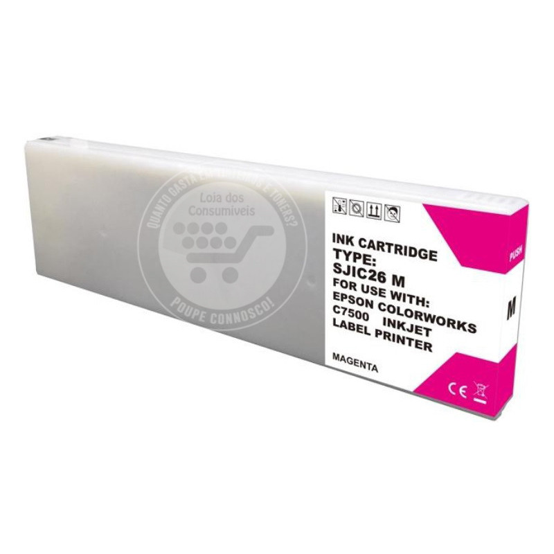 Tinteiro Epson Compatível SJIC26P Magenta