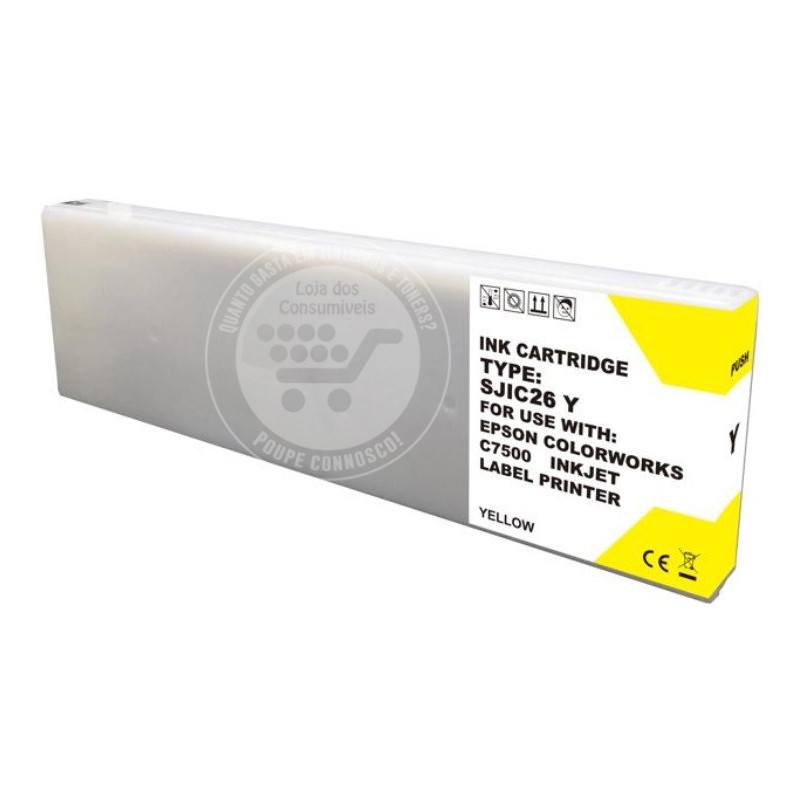 Tinteiro Epson Compatível SJIC26P Amarelo