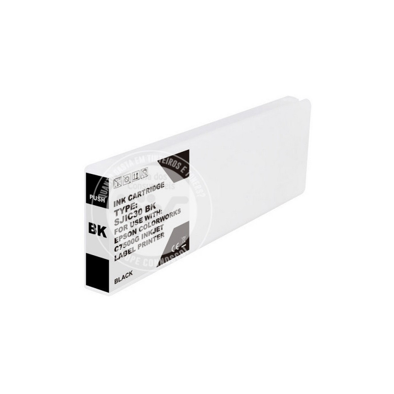 Tinteiro Epson Compatível SJIC30P Preto