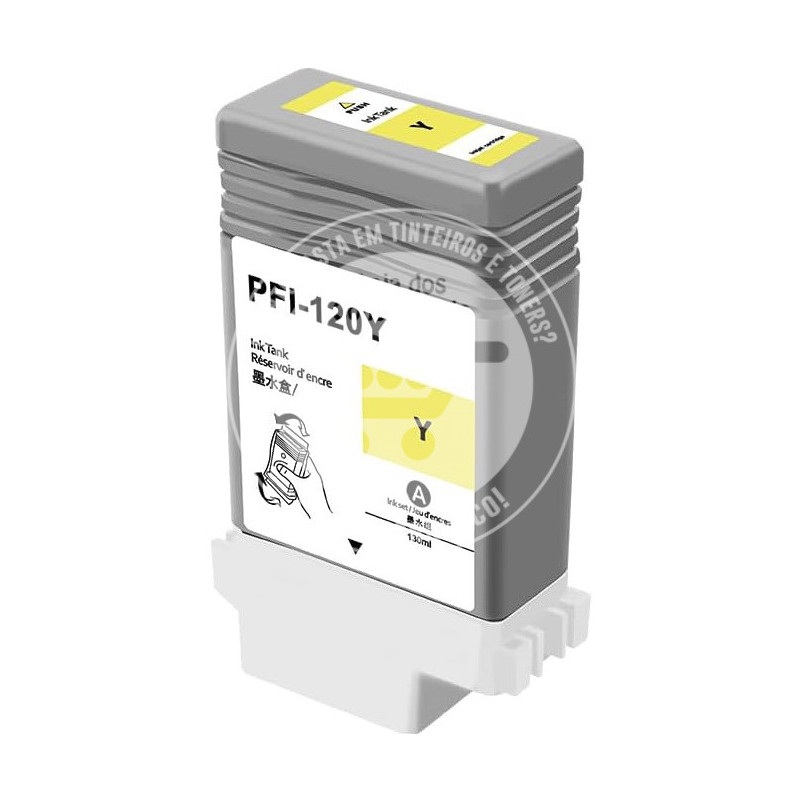 Tinteiro Canon Compatível PFI120 Amarelo