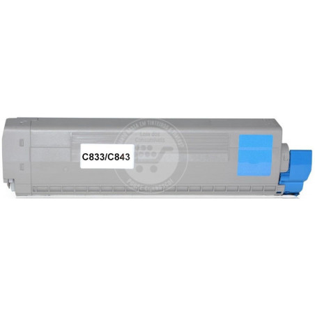 Toner OKI Compatível C833/C843 Azul