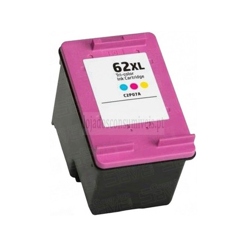 Tinteiro HP Reciclado 62XL (C2P06AE/C2P07AE) Tricolor