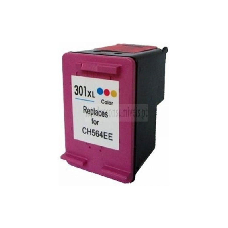 Tinteiro HP Reciclado 301XL (CH562EE/CH564EE) Tricolor