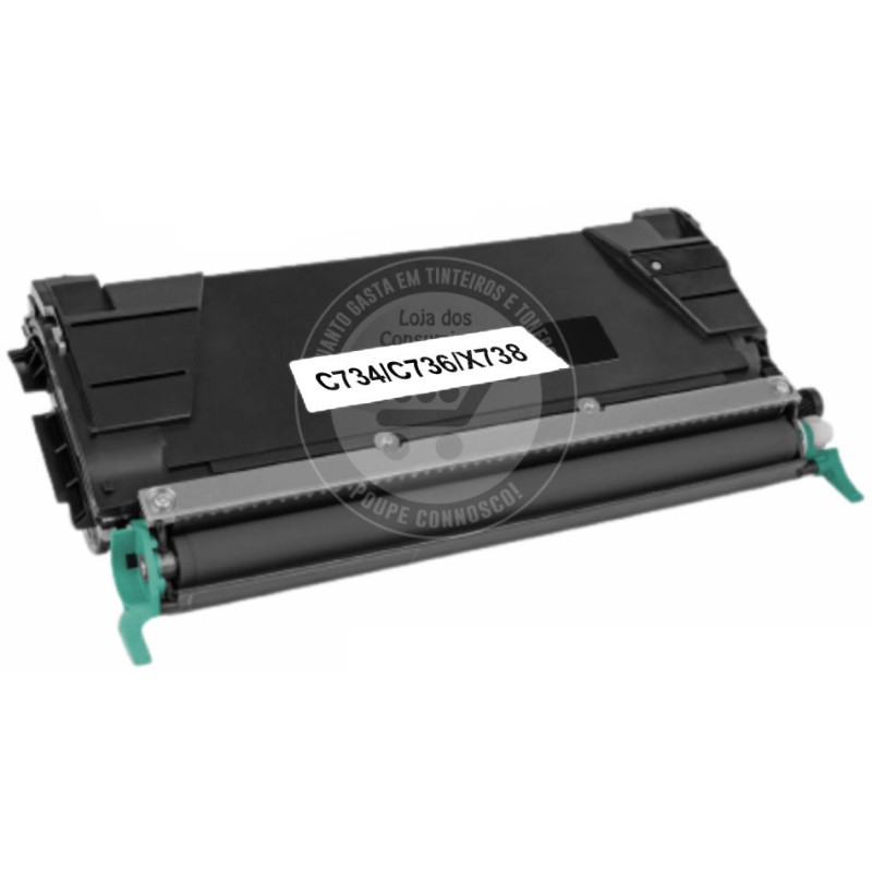 Toner Lexmark Compativel C734/C736/X738 Preto