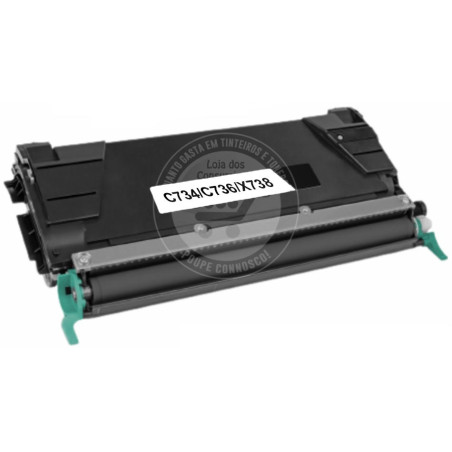 Toner Lexmark Compativel C734/C736/X738 Preto