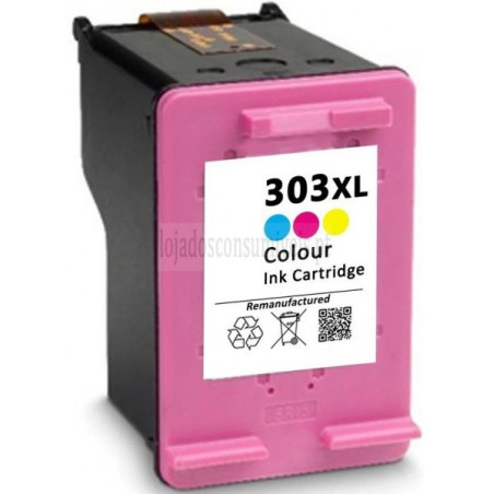 Tinteiro HP Reciclado 303XL (T6N03AE/T6N01AE) Tricolor
