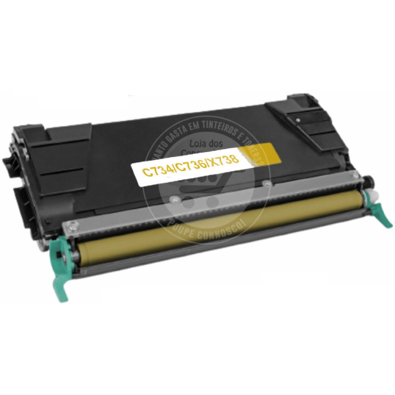 Toner Lexmark Compativel C734/C736/X738 Amarelo