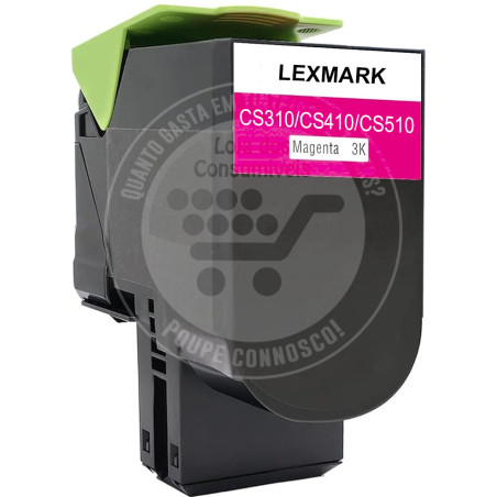 Toner Lexmark Compatível CS310/CS410/CS510 Magenta