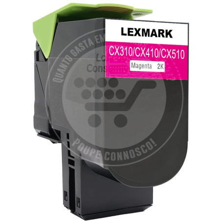 Toner Lexmark Compativel CX310/CX410/CX510 Magenta