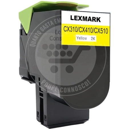 Toner Lexmark Compativel CX310/CX410/CX510 Amarelo