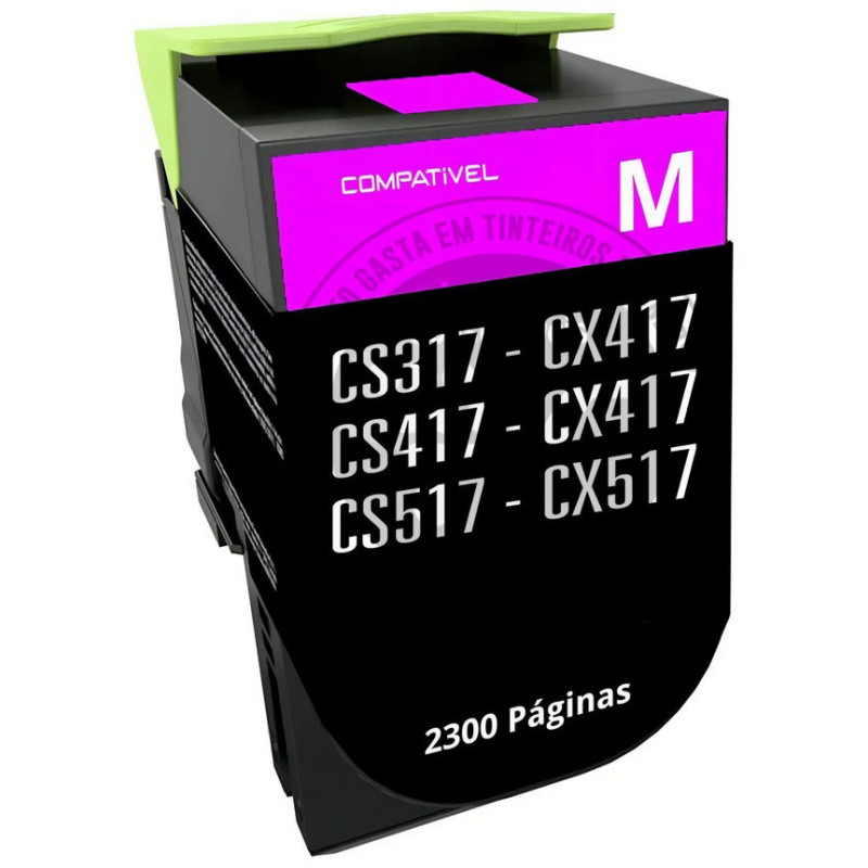 Toner Lexmark Compativel CS317/CX317/CS417/CX417/CS517/CX517 Magenta
