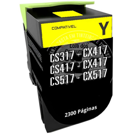 Toner Lexmark Compativel CS317/CX317/CS417/CX417/CS517/CX517 Amarelo