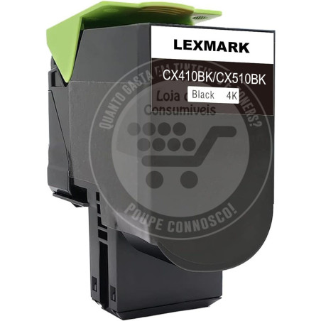 Toner Lexmark Compativel CX410/CX510 Preto