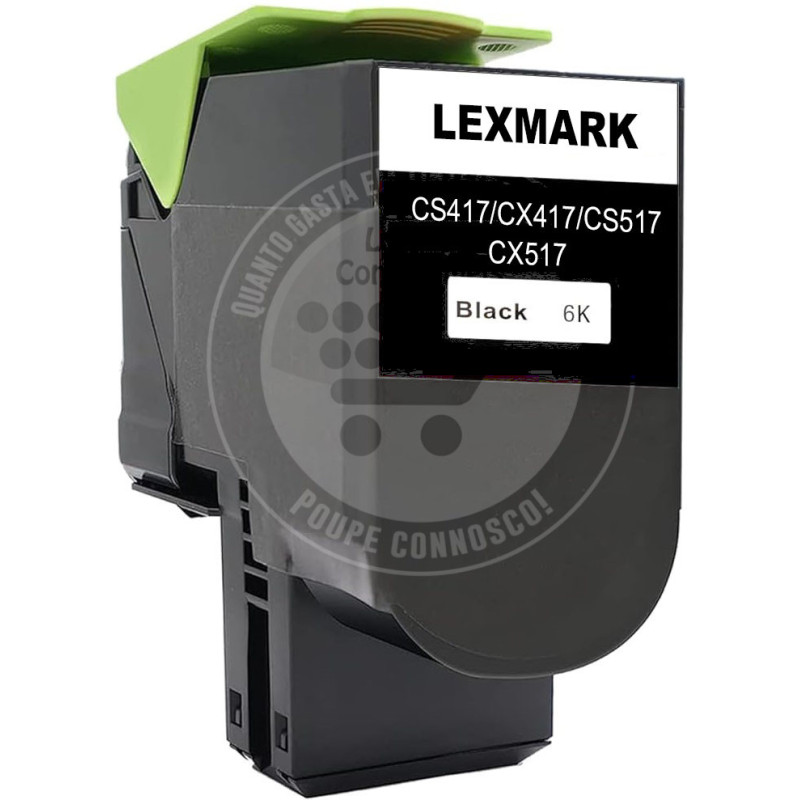 Toner Lexmark Compatível CS417/CX417/CS517/CX517 Preto