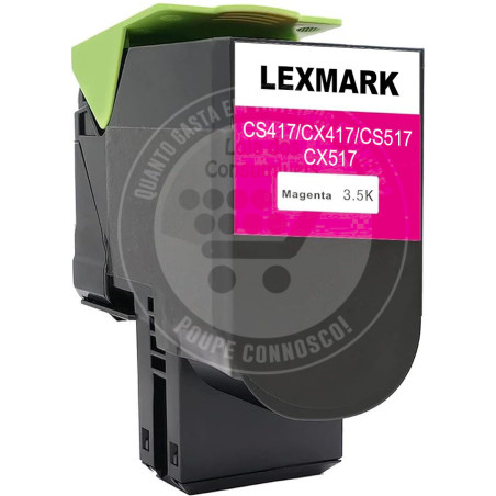 Toner Lexmark Compatível CS417/CX417/CS517/CX517 Magenta
