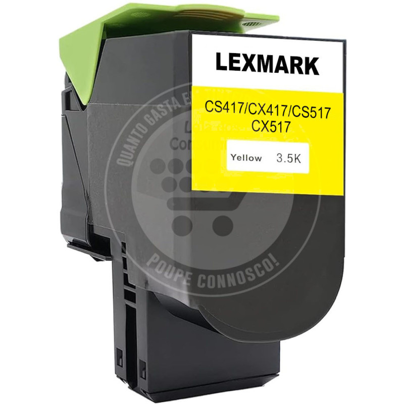 Toner Lexmark Compatível CS417/CX417/CS517/CX517 Amarelo
